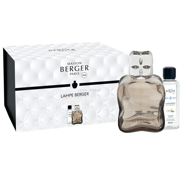 Zestaw prezentowy - Maison Berger - lampa katalityczna Cosy Brown + esencja Cosy Musk 250 ml