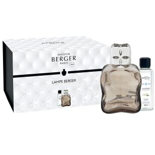 Zestaw prezentowy - Maison Berger - lampa katalityczna Cosy Brown + esencja Cosy Musk 250 ml