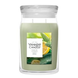 Sage & Citrus - Yankee Candle Signature - duża świeca z dwoma knotami