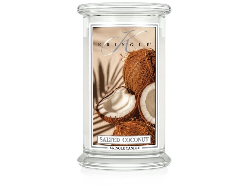 Kringle Candle Salted Coconut - duża świeca zapachowa 624 g 2 knoty