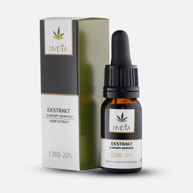 CBD 20% (ekstrakt) - India Cosmetics - olej konopny 10ml