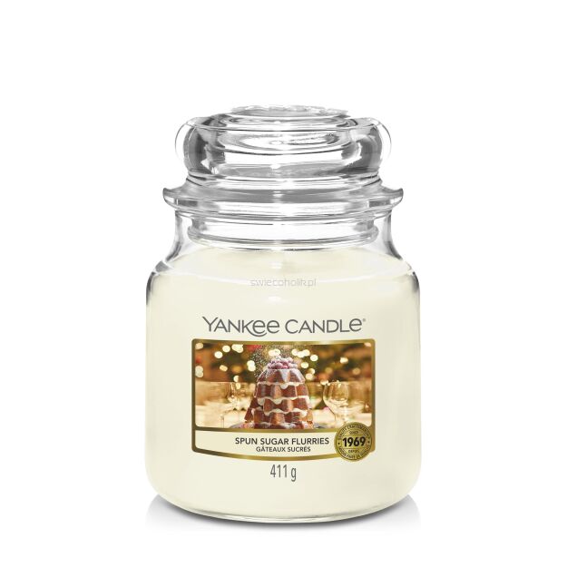 Spun Sugar Flurries - Yankee Candle - średnia świeca zapachowa
