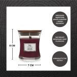 WoodWick -Black Cherry - mała świeca zapachowa z drewnianym knotem - 4