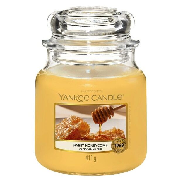 Sweet Honeycomb- Yankee Candle - średnia świeca zapachowa nowość wiosna 2020