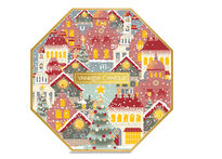 Kalendarz adwentowy Passport To The Holidays - Yankee Candle - wieniec - 24 szt. tealight + świecznik - 2