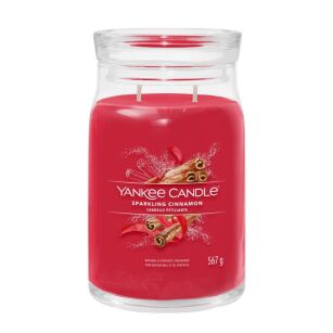 Sparkling Cinnamon - Yankee Candle Signature - duża świeca z dwoma knotami - nowość 2022
