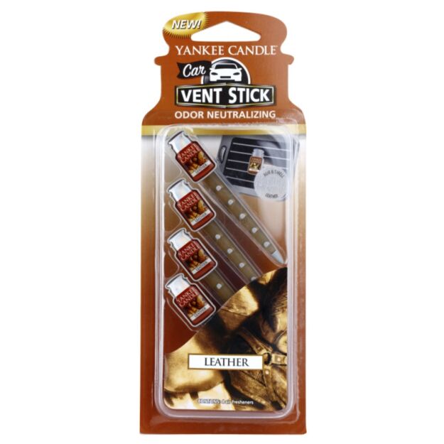 Yankee Candle - Leather - zapach samochodowy car jar vent stick