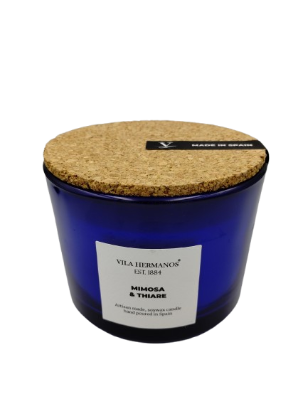 Mimosa & Thiare - Vila Hermanos - świeca zapachowa 350g - seria Apothecary Cobalt Blue