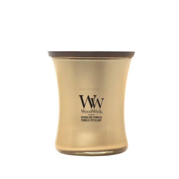 Sparkling Pomelo - Woodwick - średnia świeca zapachowa z drewnianym knotem 