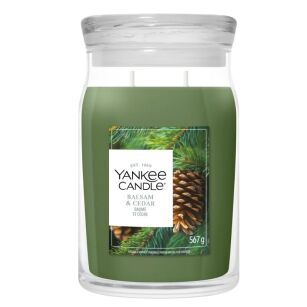 Yankee Candle Balsam & Cedar Fireside – duża świeca zapachowa Signature 567 g