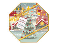 Kalendarz adwentowy Passport To The Holidays - Yankee Candle - wieniec - 24 szt. tealight + świecznik - 2