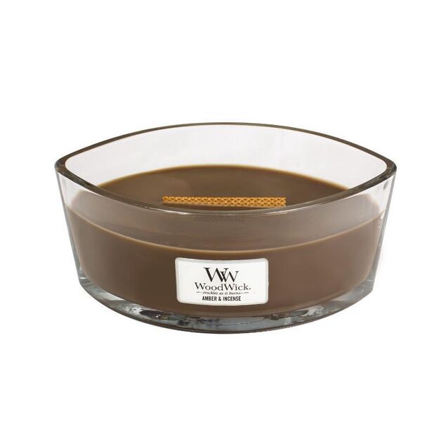 Amber & Incense - Hearthwick Woodwick - świeca z drewnianym knotem