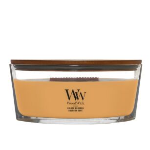 Golden Bourbon - Woodwick - świeca zapachowa elipsa z drewnianym knotem