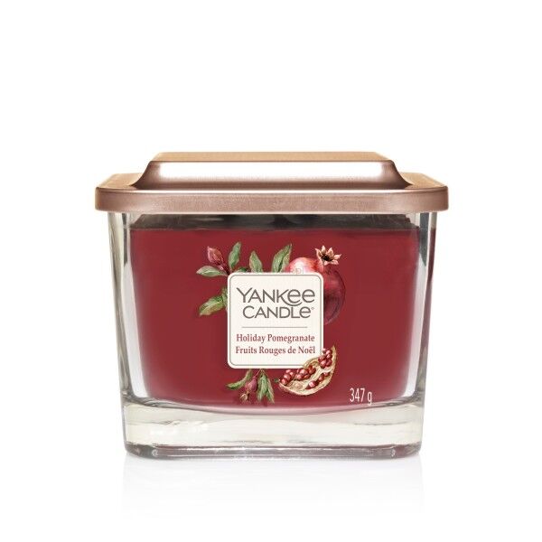 Holiday Pomegranate - średnia kwadratowa świeca z trzema knotami