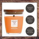 Orange Papaya - Woodwick - średnia świeca z drewnianym knotem - seria Nature's Wick. - 3