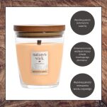Bergamot & Neroli - Woodwick - średnia świeca z drewnianym knotem - seria Nature's Wick. - 3