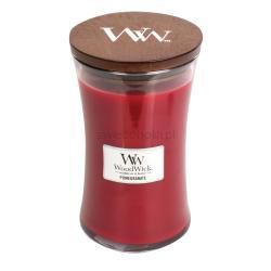 Pomegranate - WoodWick duża świeca zapachowa z drewnianym knotem