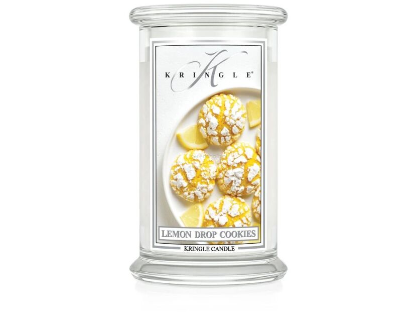 Kringle Candle Lemon Drop Cookies - duża świeca zapachowa 624 g 2 knoty