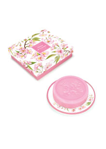 Zestaw prezentowy Kwiat wiśni (Fleurs de Cerisier) - mydło 100 g w mydelniczce | Esprit Provence