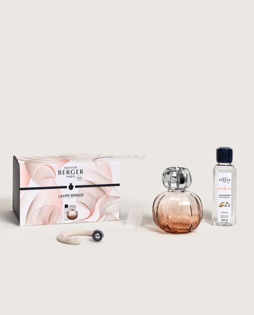 Zestaw prezentowy - Maison Berger - lampa katalityczna Corali różowa + esencja Lady Flower 250 ml