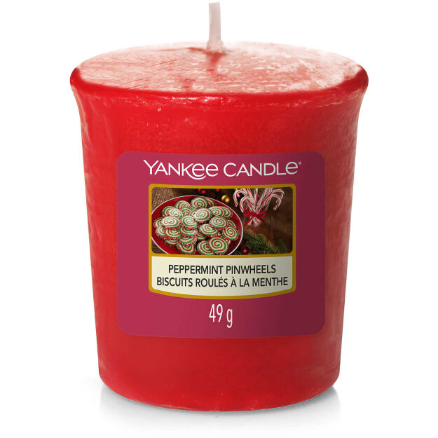 Peppermint Pinwheels - Yankee Candle - mała świeca votive - nowość 2022