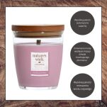 Woodland Rose - Woodwick - średnia świeca z drewnianym knotem - seria Nature's Wick. - 3