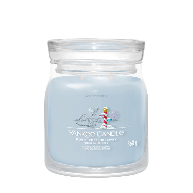 North Pole Hideaway - Yankee Candle Signature - średnia świeca z dwoma knotami 