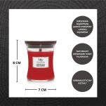 Woodwick - Crimson Berries - mała świeca zapachowa z drewnianym knotem - 5