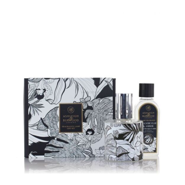 Zestaw lampa katalityczna Botanical Retreat + wkład Volcanic Clay & Amber 250ml - Ashleigh & Burwood