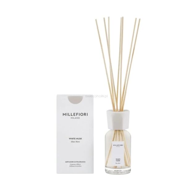 Millefiori Milano White Musk - dyfuzor zapachowy z patyczkami 100 ml