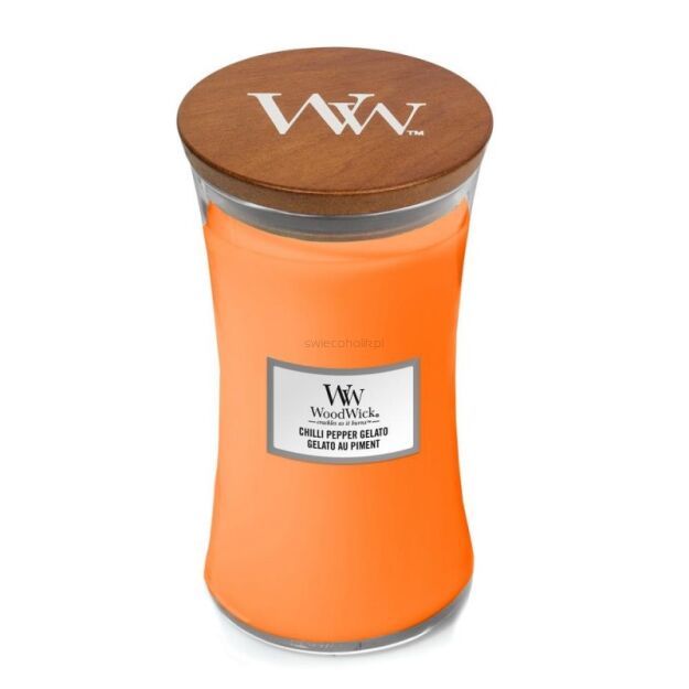 Chilli Pepper Gelato - Woodwick- duża świeca z drewnianym knotem