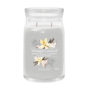 Smoked Vanilla & Cashmere - Yankee Candle Signature - duża świeca zapachowa z dwoma knotami