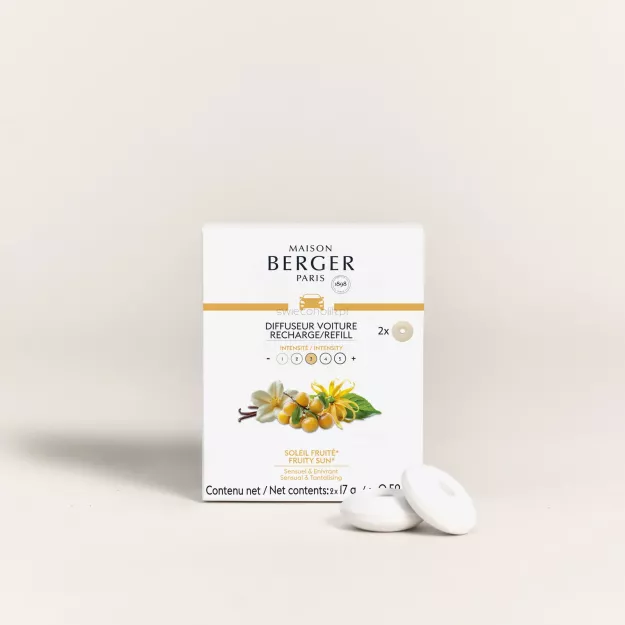 Maison Berger Fruity Sun (Soleil Fruite) - wkład zapachowy do dyfuzora samochodowego 2 szt.