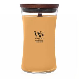 Golden Bourbon - Woodwick - duża świeca zapachowa z drewnianym knotem - nowość 2025
