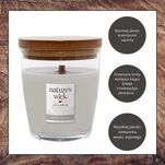 Smoked Vanilla - Woodwick - średnia świeca z drewnianym knotem - seria Nature's Wick. - 3