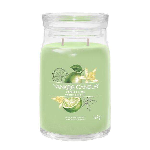 Vanilla Lime - Yankee Candle Signature - duża świeca z dwoma knotami