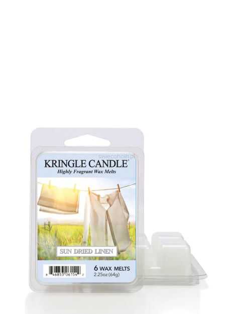 Kringle Candle Sun Dried Linen - wosk zapachowy do kominka 64 g