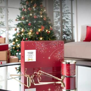 Yankee Candle Love Your Candle Christmas - zestaw prezentowy z świecą, nożycami i zagaszaczem