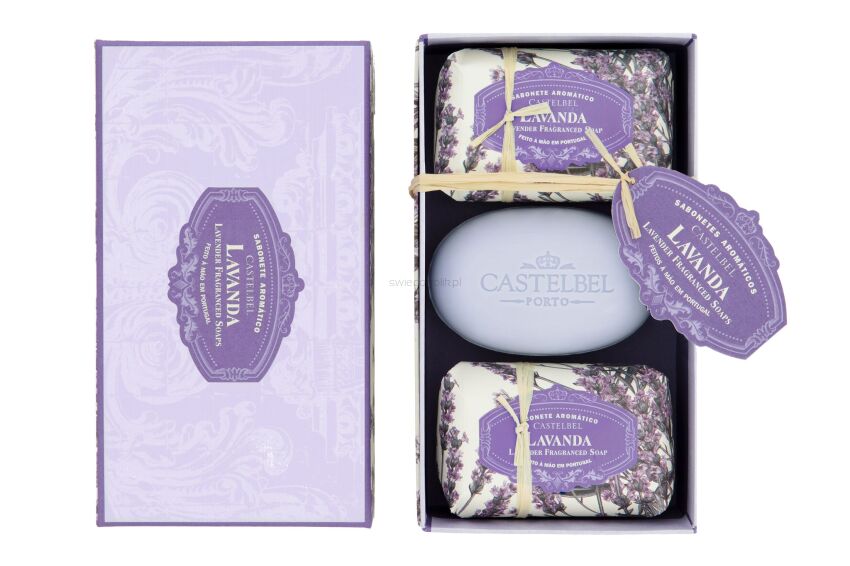 Castelbel Lavender- zestaw luksusowych mydeł 3x150g 
