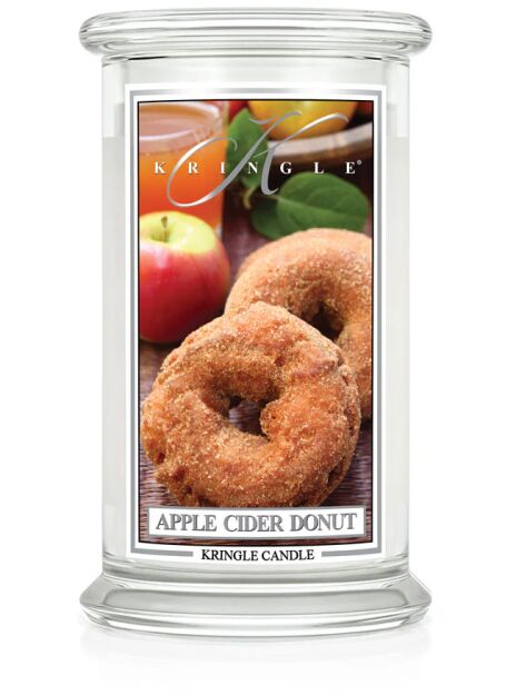 Apple Cider Donut - Kringle Candle - duża świeca z dwoma knotami (624g)