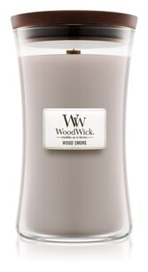 Wood Smoke - WoodWick duża świeca zapachowa z drewnianym knotem