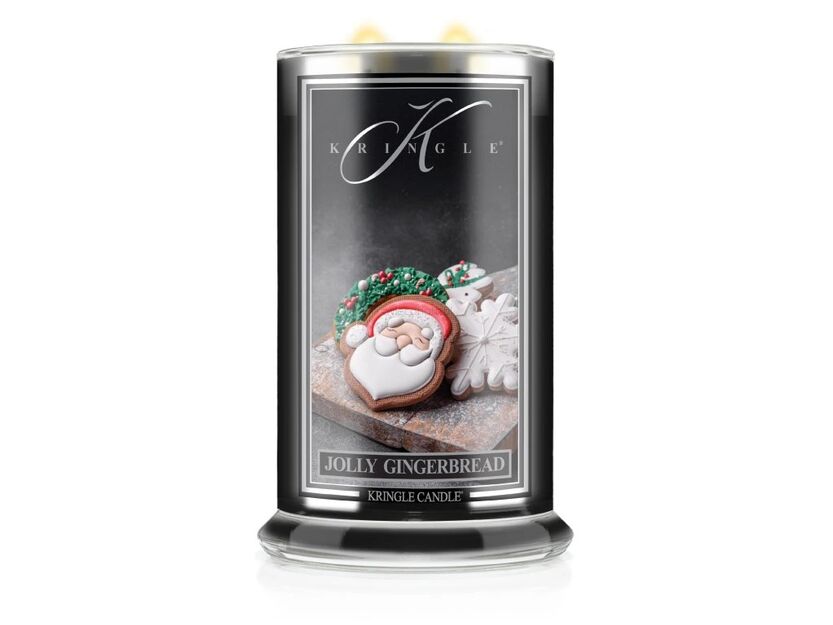 Jolly Ginger - Kringle Candle - duża świeca z dwoma knotami (624g) - seria Reserve