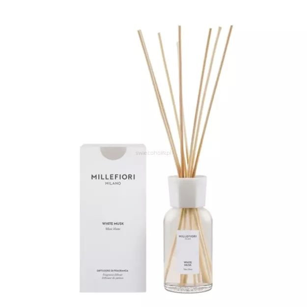 Millefiori Milano White Musk - dyfuzor zapachowy z patyczkami 250 ml