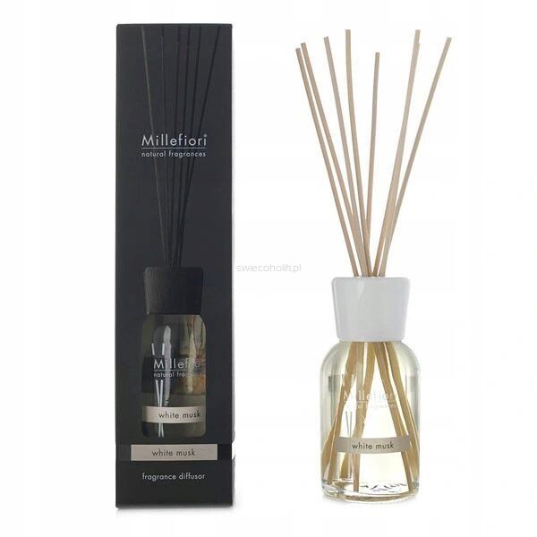 White Musk  Millefiori- dyfuzor zapachowy z patyczkami 250 ml- seria Natural