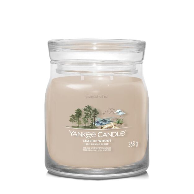 Seaside Woods - Yankee Candle Signature - średnia świeca z dwoma knotami