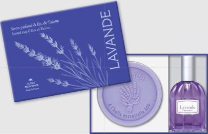 Zestaw prezentowy lawenda AOP mydło 100 g + woda toaletowa 25 ml Esprit Provence
