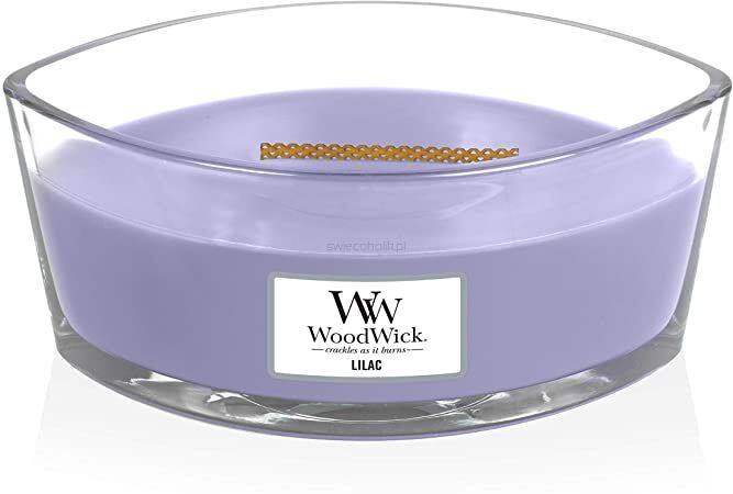 Lilac - WoodWick Hearthwick świeca zapachowa z drewnianym knotem