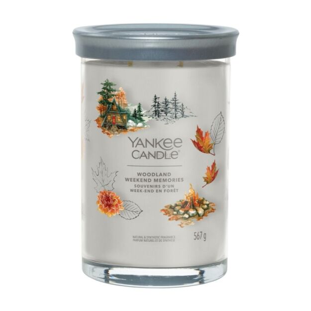 Woodland Weekend Memories - Yankee Candle Signature - świeca tumbler z dwoma knotami 