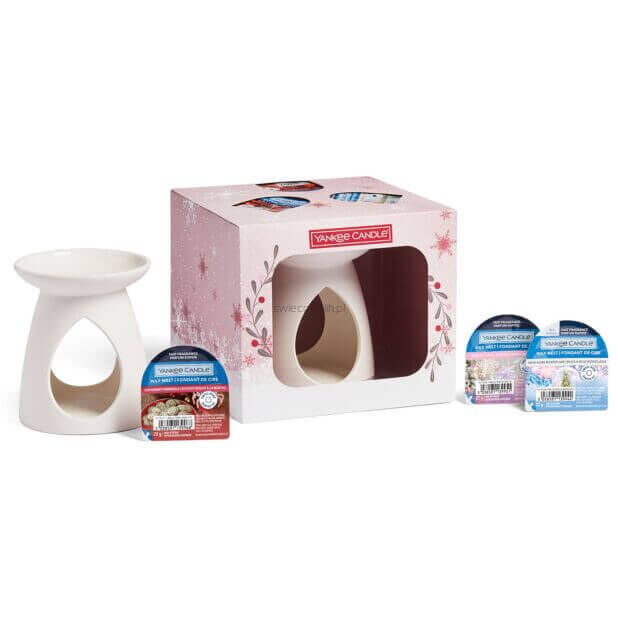 Zestaw prezentowy Snow Globe Wonderland - Yankee Candle - kominek + 3 woski zapachowe