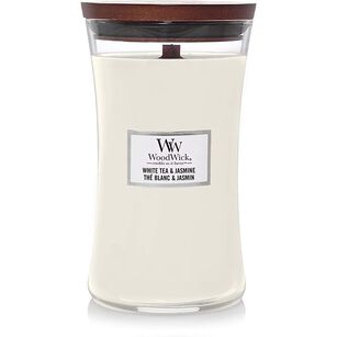 White Tea & Jasmine -  WoodWick - duża świeca zapachowa